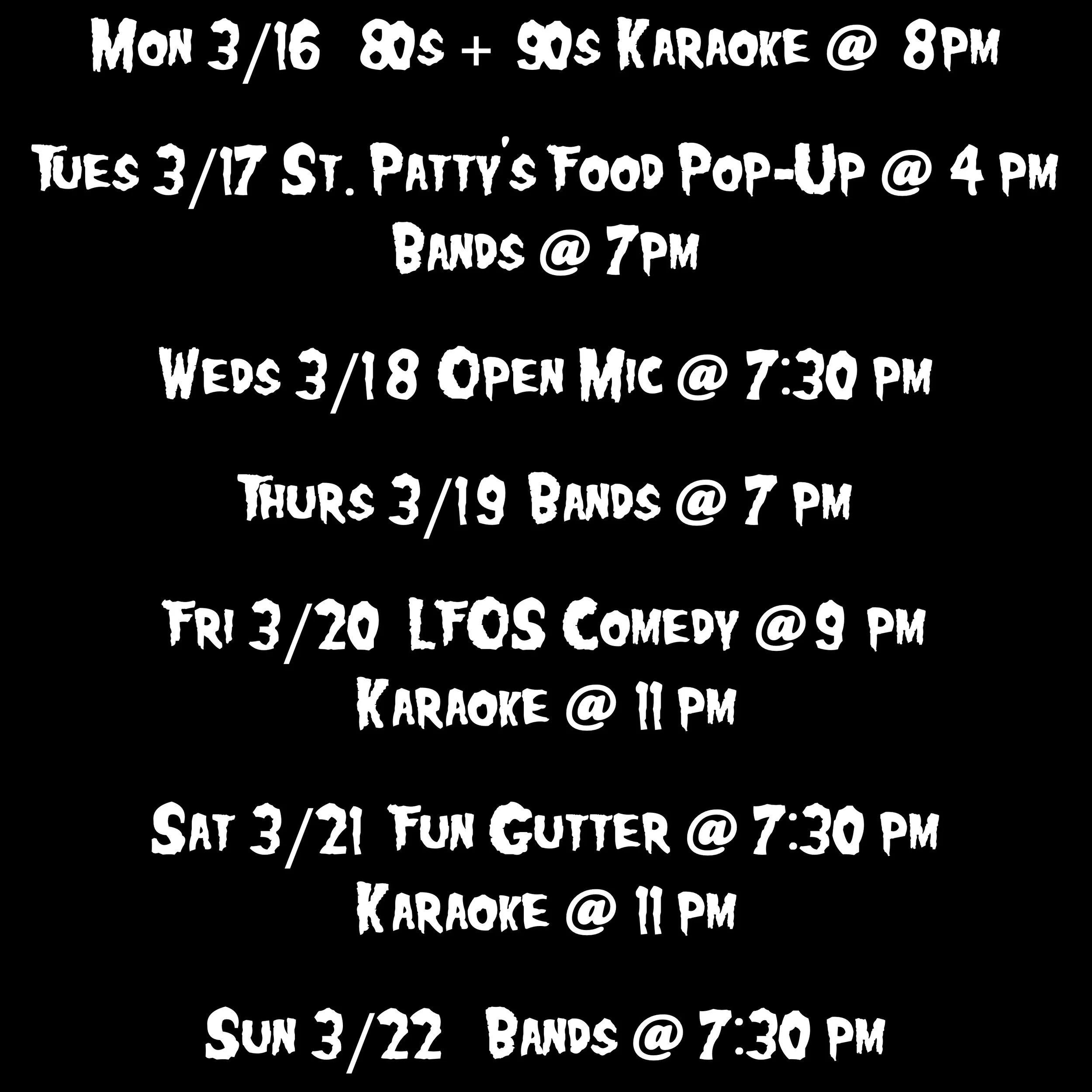 SHOWS AND EVENTS            3.16 - 3.22