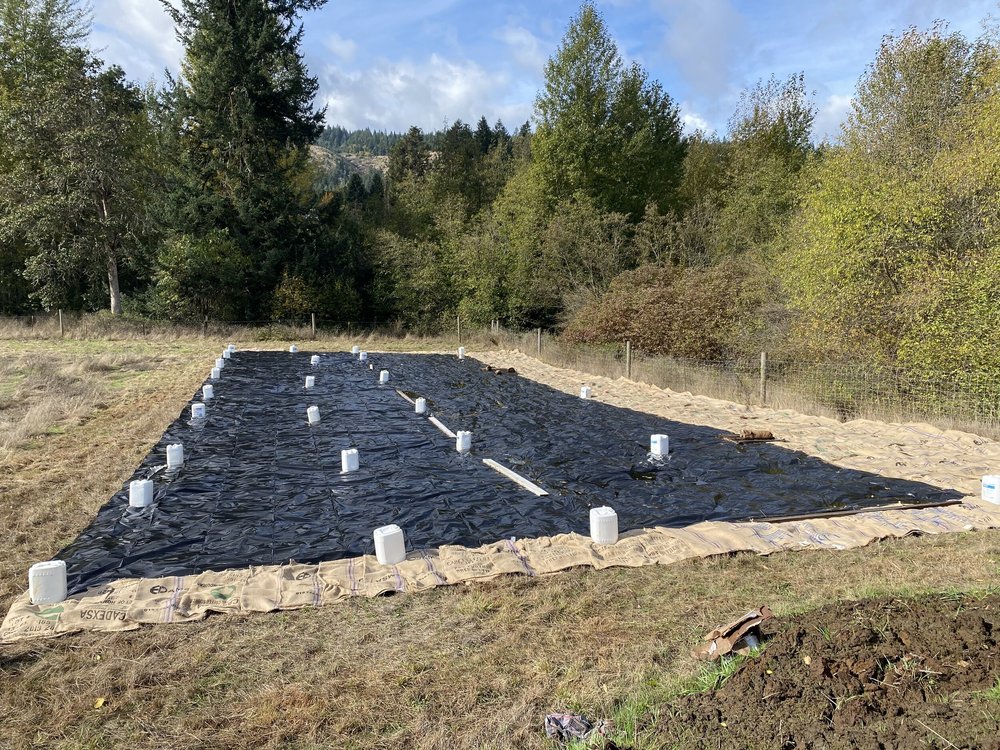 Silage tarps at work