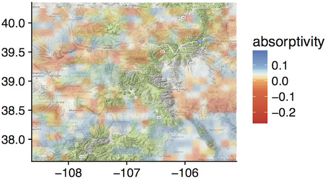 Projections for Colias wing absorptivity in 2040.