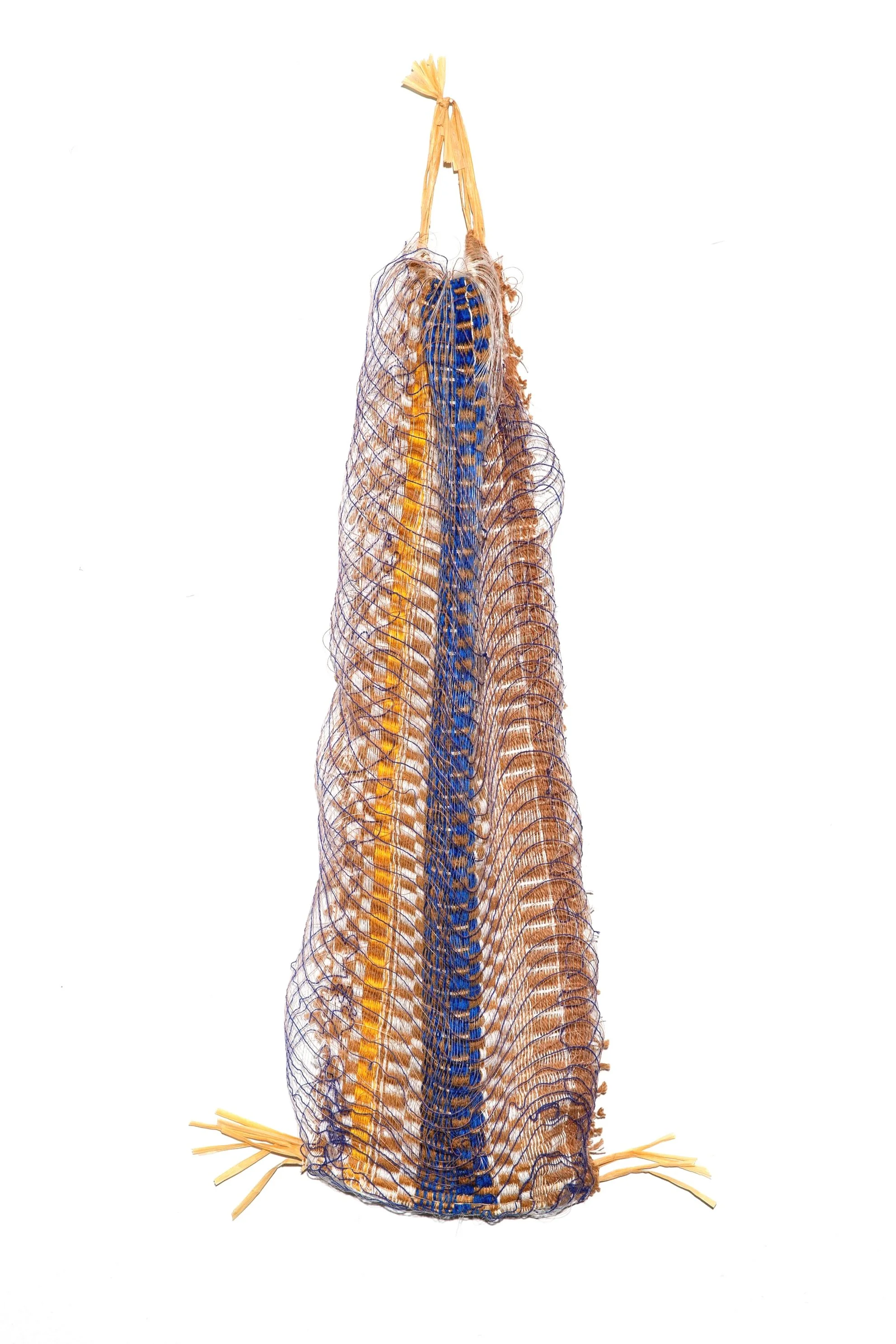 Enope monofilament, linen, cotton, paper, 34 x 16 in 2022
