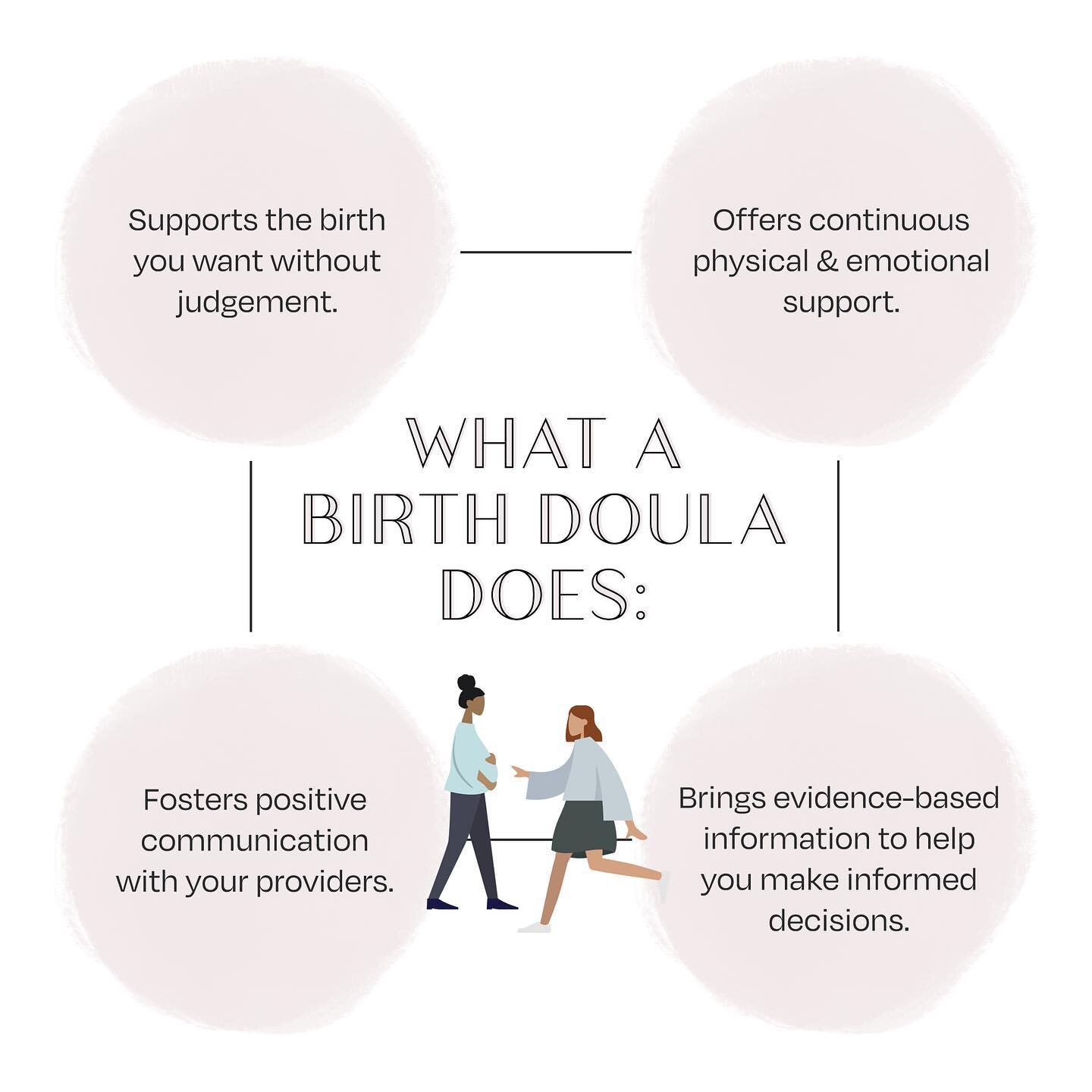 One of the most common questions I&rsquo;m asked is, &ldquo;what does a Birth Doula do?&rdquo; Check out these simple infographics by @protivacreative that answer that question!

Support is individualized and will always look different for every mama