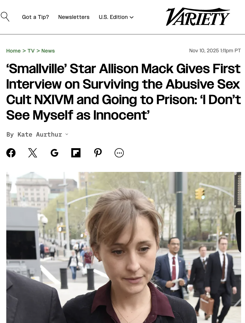 Variety Allison After NXIVM