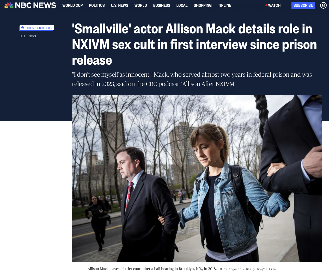 NBC News Allison After NXIVM