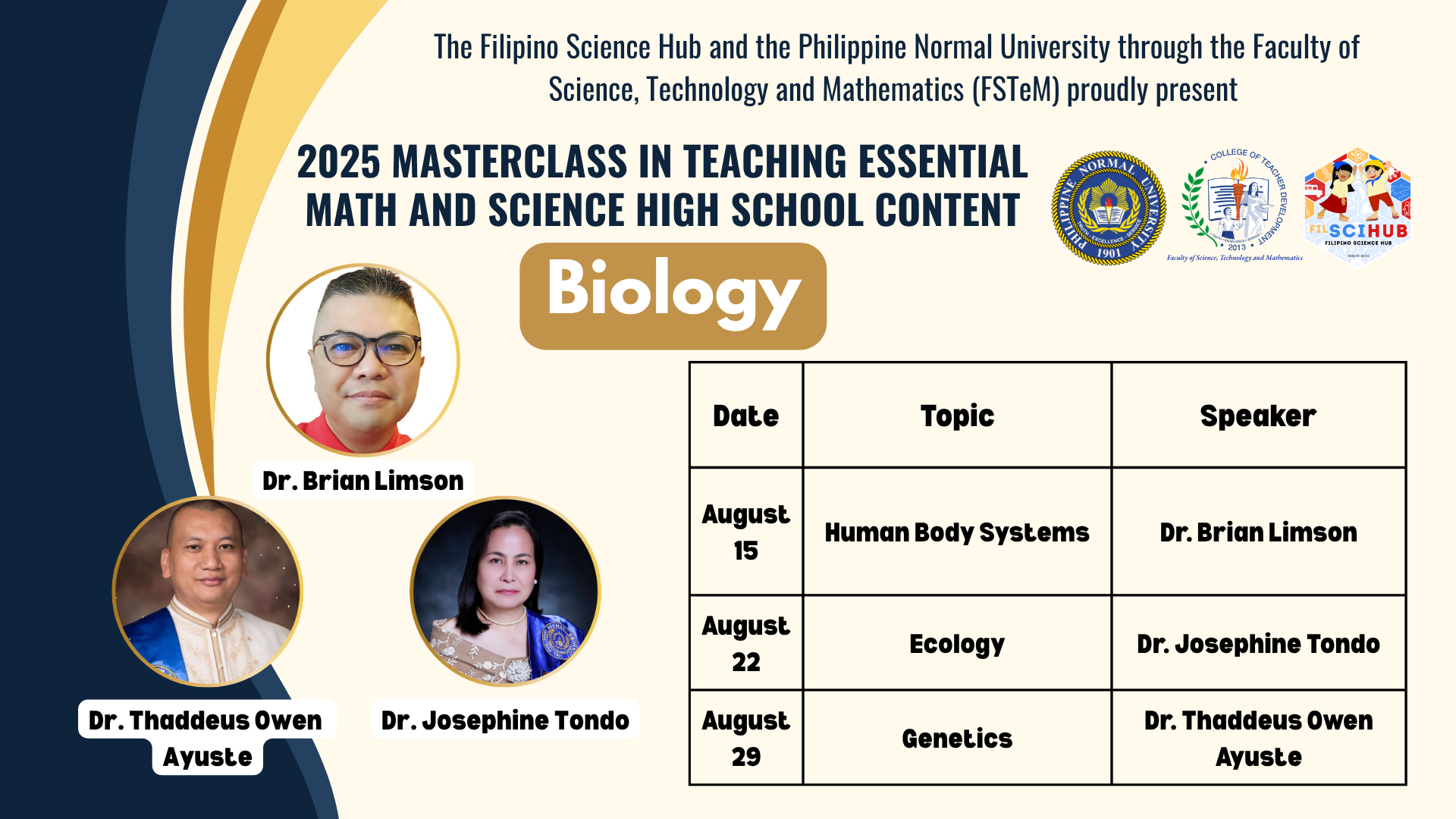 Recordings: Masterclass in Teaching Essential Science High School Content - Biology