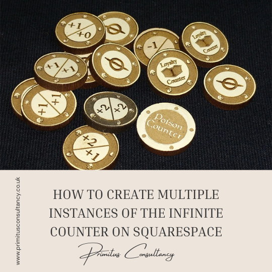 How to create multiple instances of the infinite counter on  Squarespace
