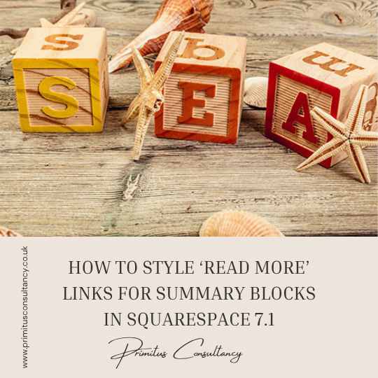 How to style ‘read more’ links for summary blocks in Squarespace 7.1