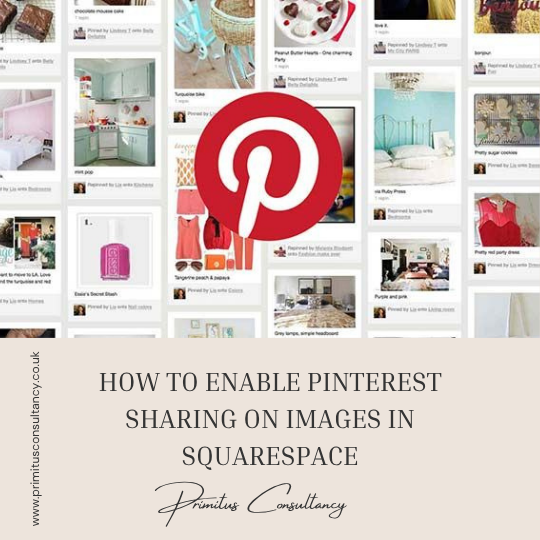 How to enable Pinterest sharing on images in Squarespace