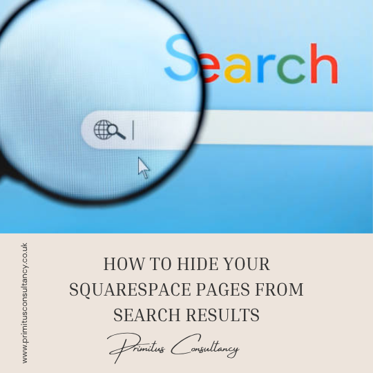 How to hide your Squarespace pages from search results
