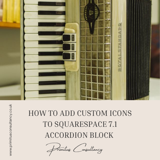 How to add custom icons to Squarespace 7.1 Accordion block