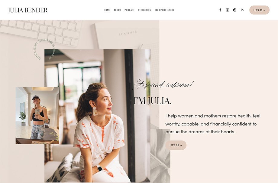Julia Bender <span>Lifestyle and Wellness</span>