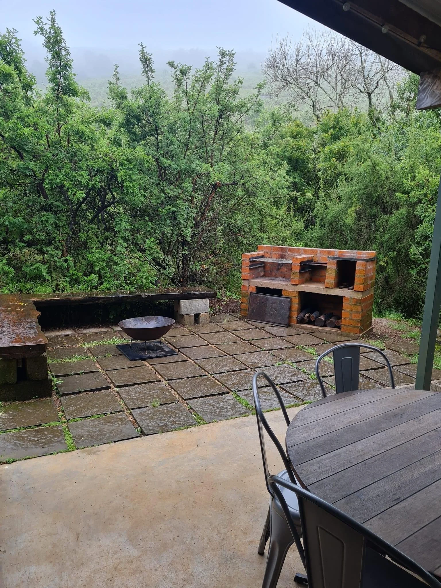 Braai area and firepit