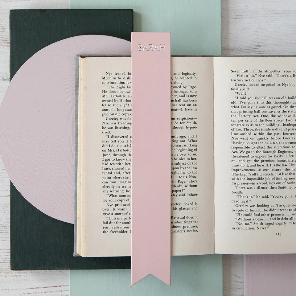 Personalised Leather Bookmark