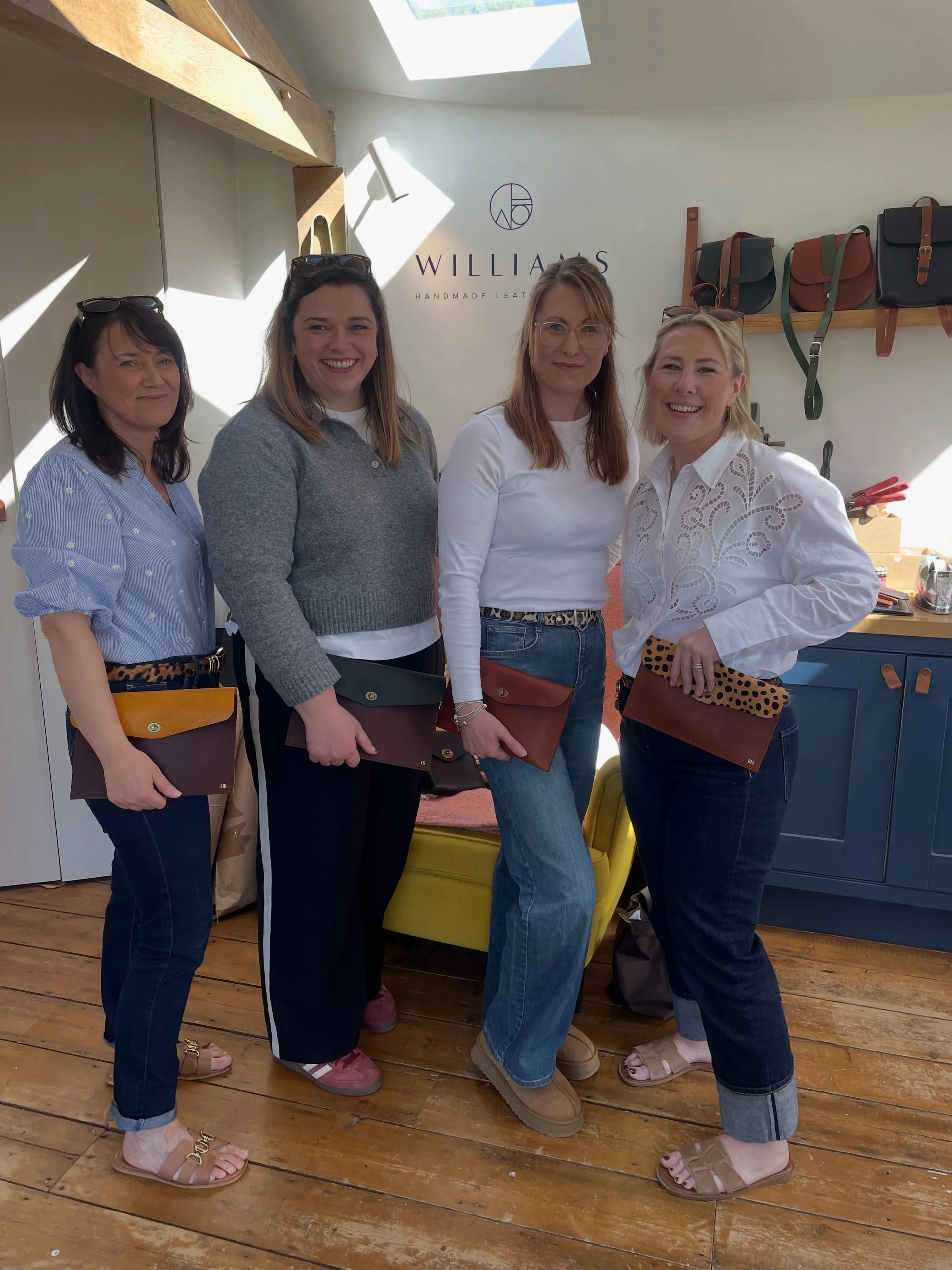Gather your favourite people for a private day of making!

Did you know you can book any of our Williams Handmade leather workshops as a private group experience? If you have a group of 4 - 6 people, we will work with you to find a date that suits yo