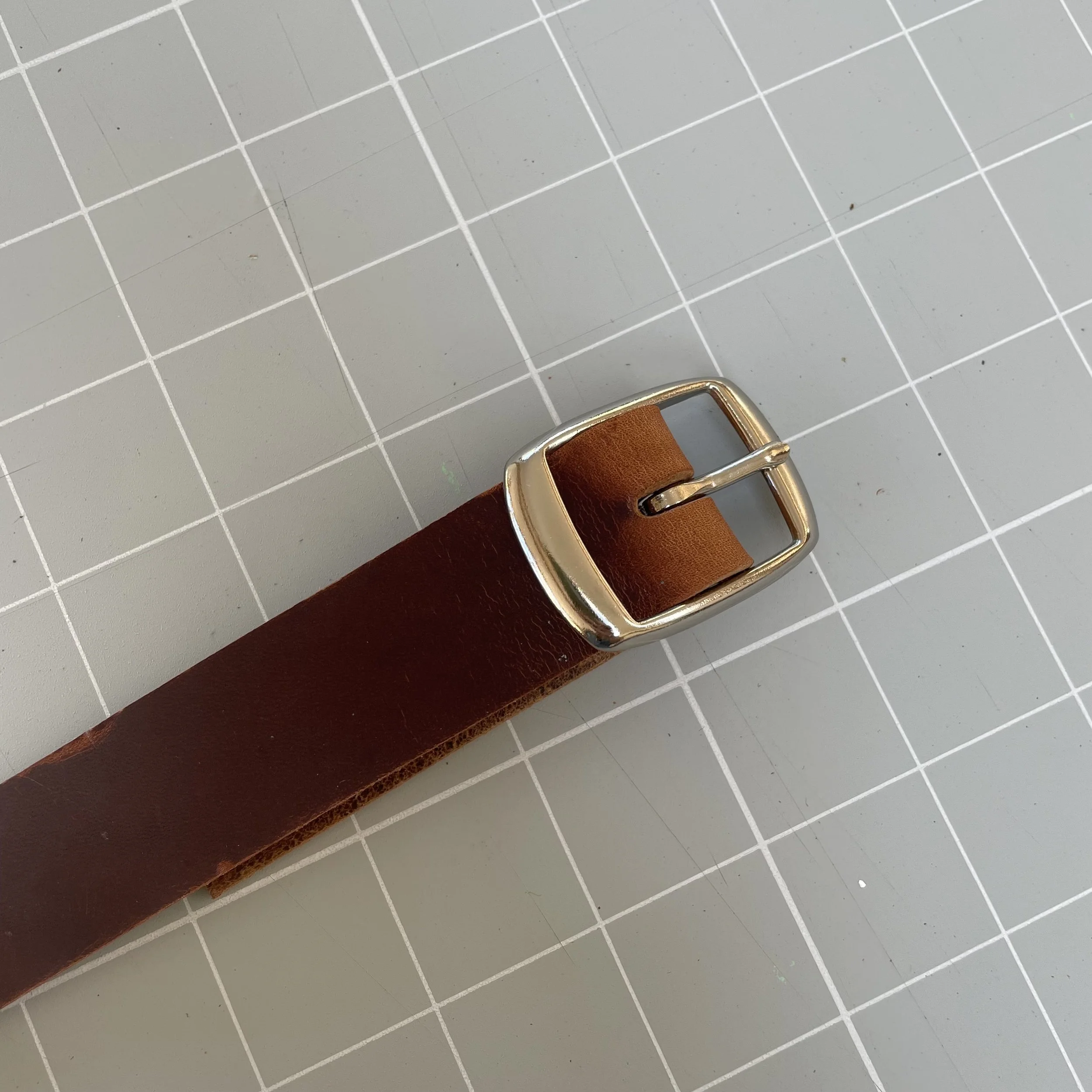 Belt Buckle with 25mm Leather strap