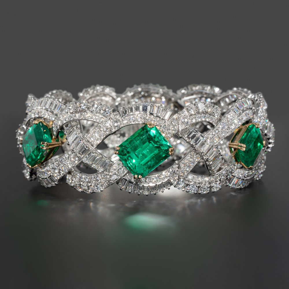 Vintage Cartier Colombian Emerald Bracelet