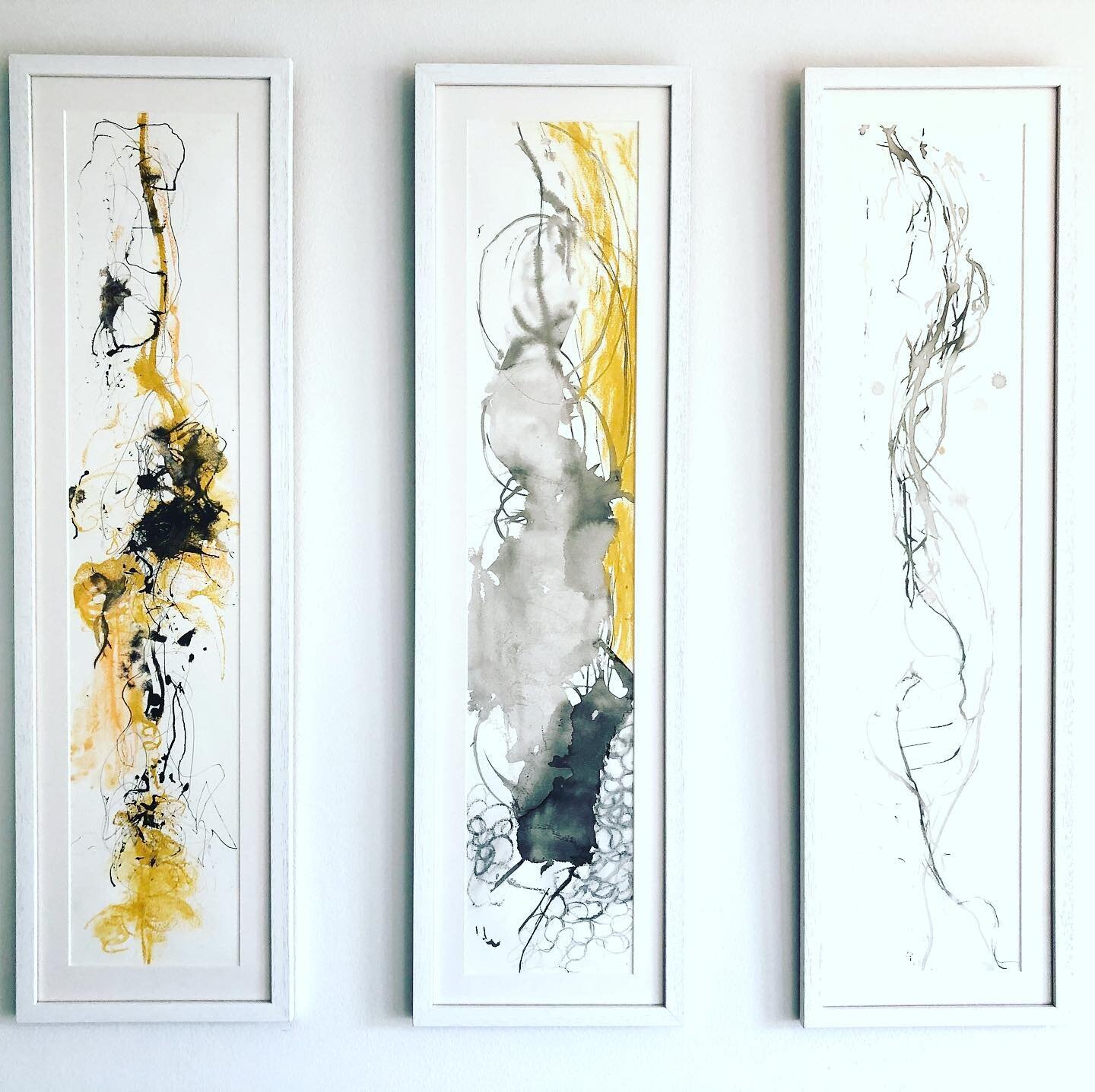 Mixed media drawings - ink, graphite, chalk and pastel. I&rsquo;m very much enjoying working on long sheets of paper and in a series. Exploring presence, spontaneity and touch...
.
.
.
#drawinginlockdown #drawinginlondon #mindfulness #mindfuldrawing 