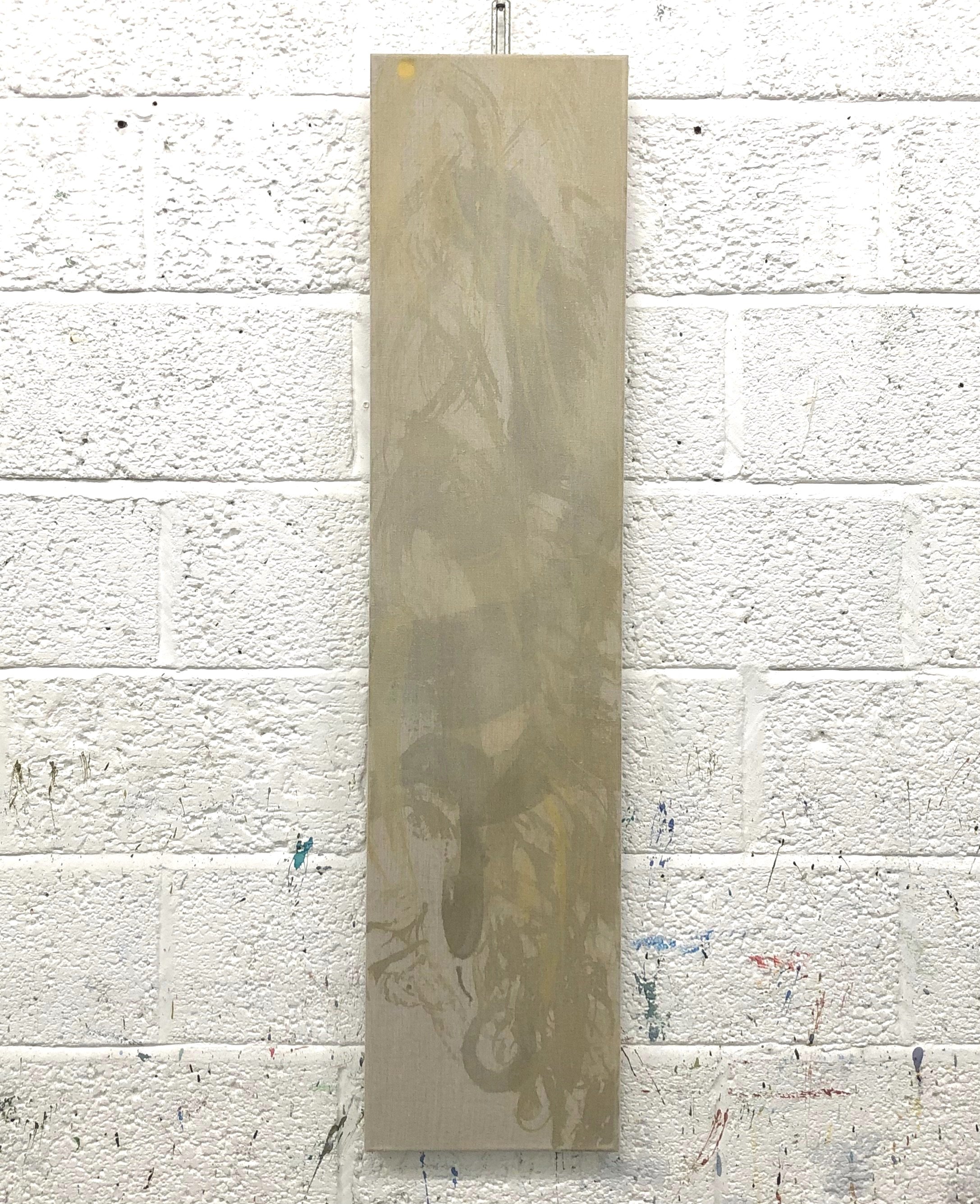 Union II, tempera and mixed media on raw linen, 130 x 30cm