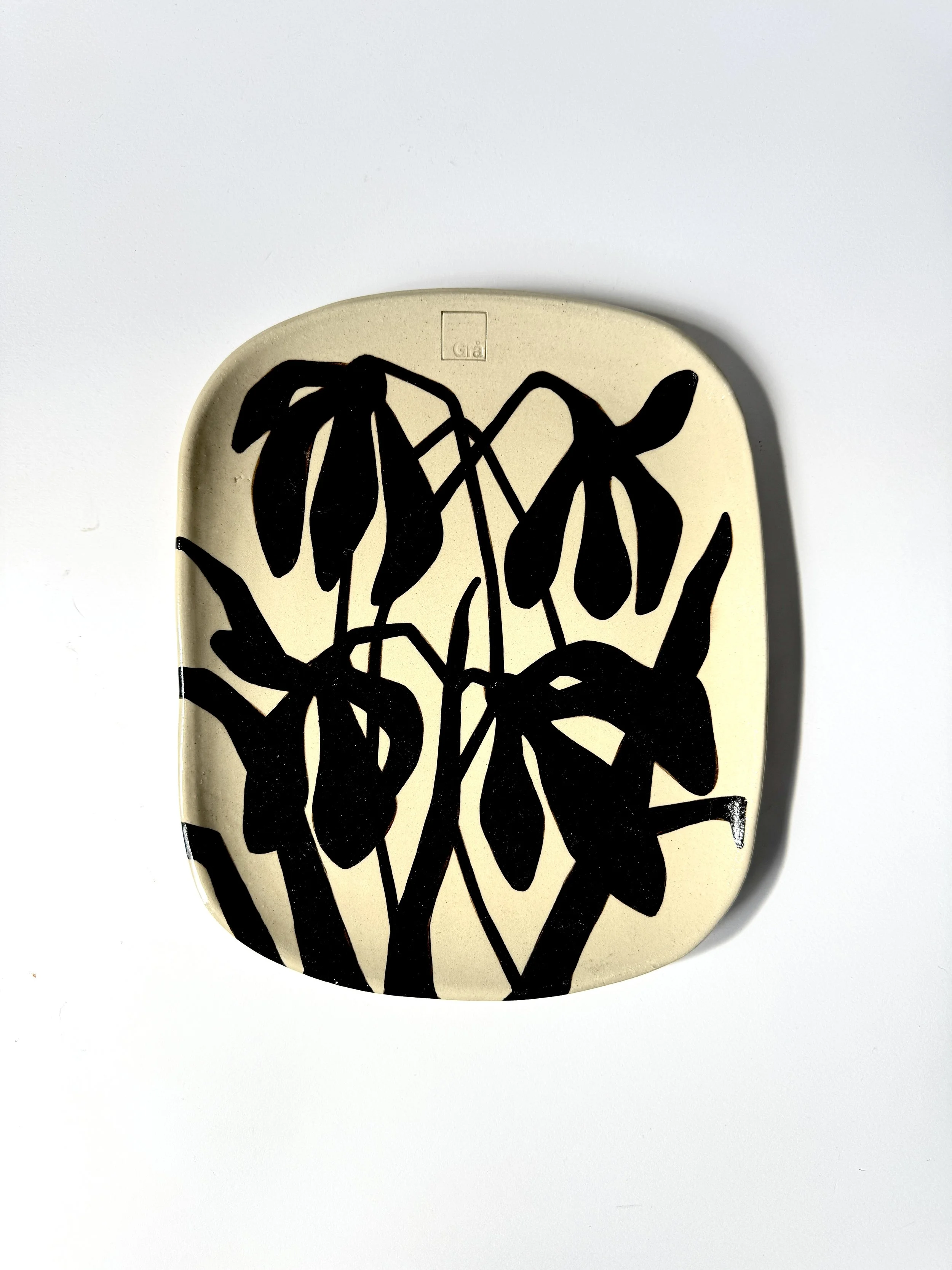 Square Platter Snowdrops