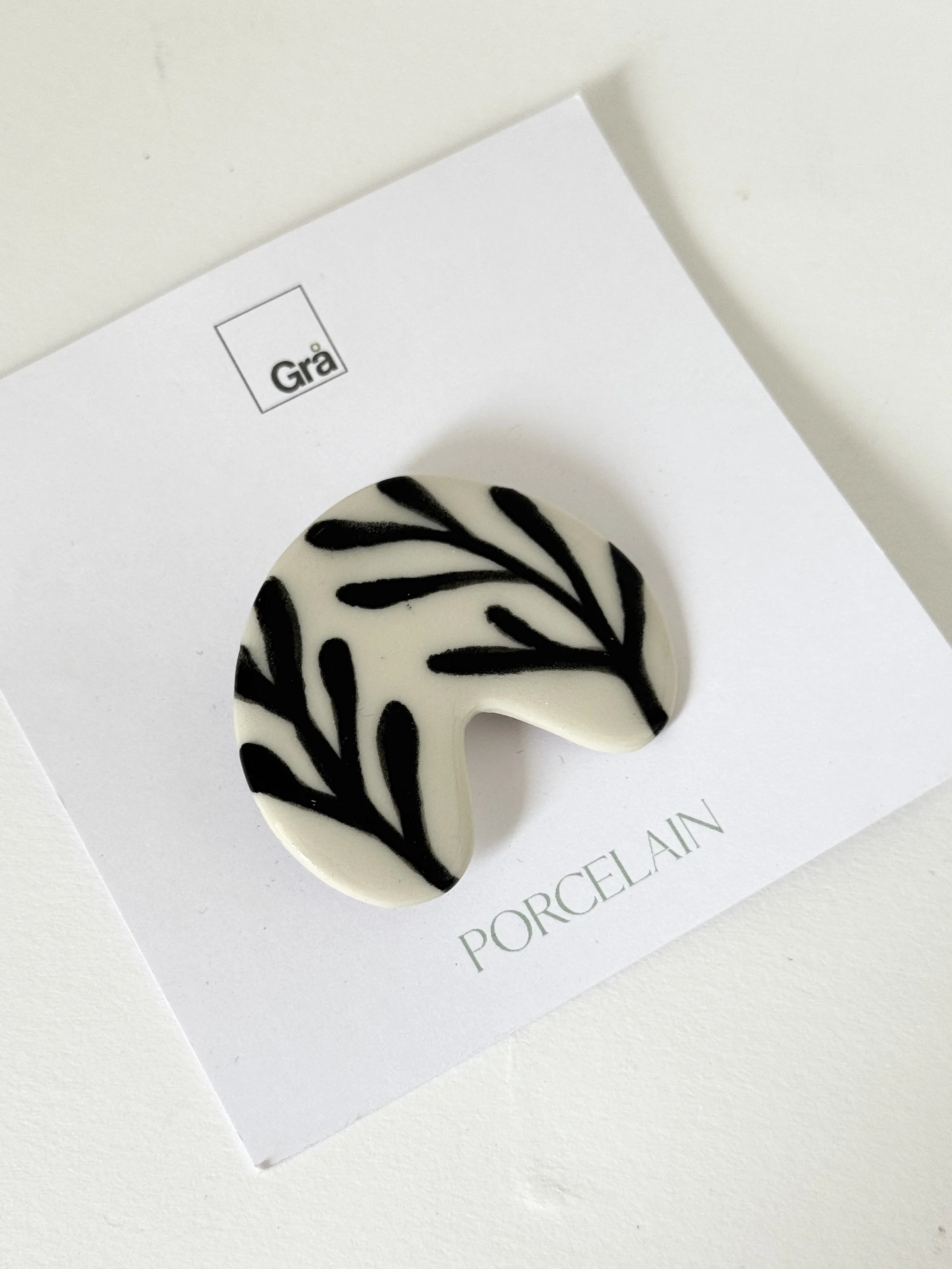 Lavender Porcelain Brooch
