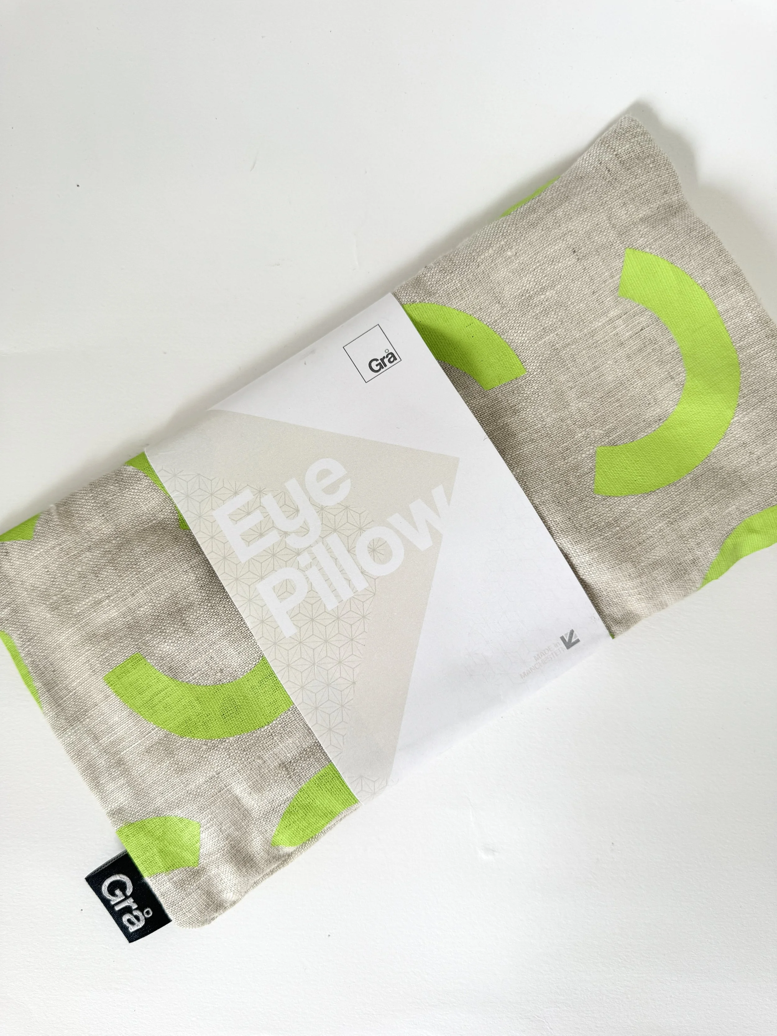 Lime Arc Print Eye Pillow