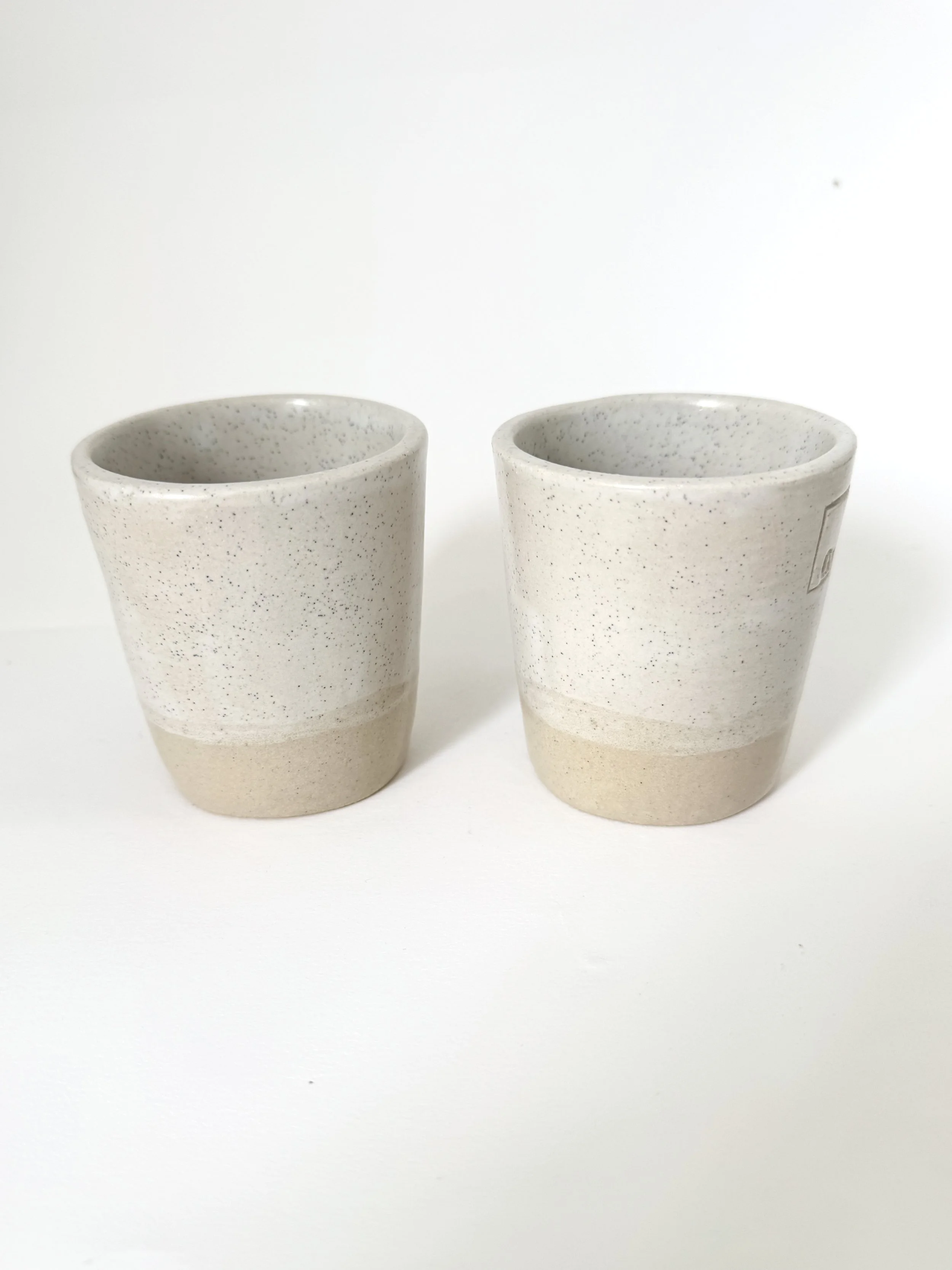 White Speckle Cup Set