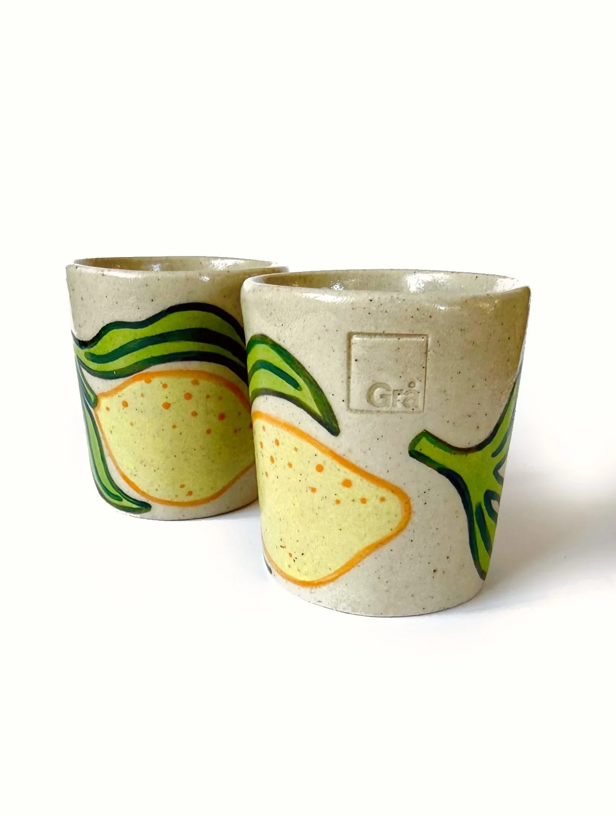 Stoneware Lemon Coffee Cup