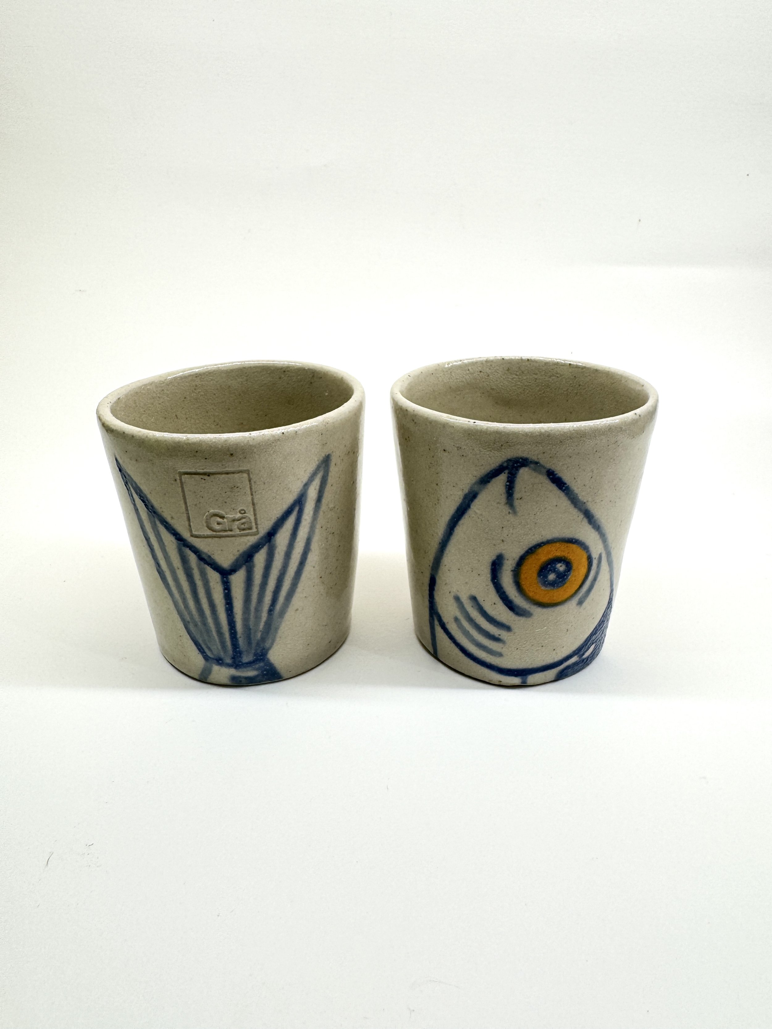 Stoneware Fish Coffee Cup