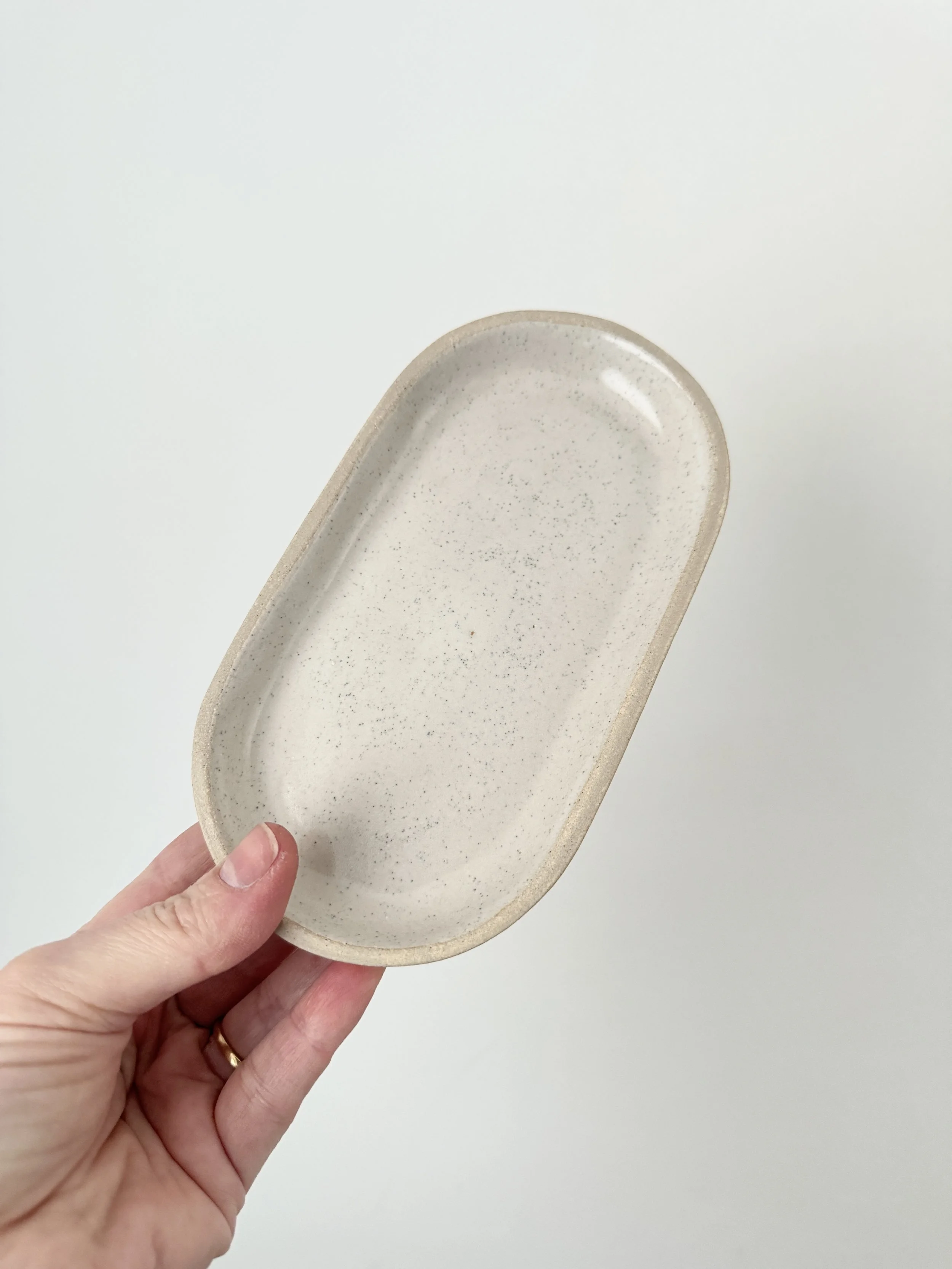 Mini Platter White Speckle