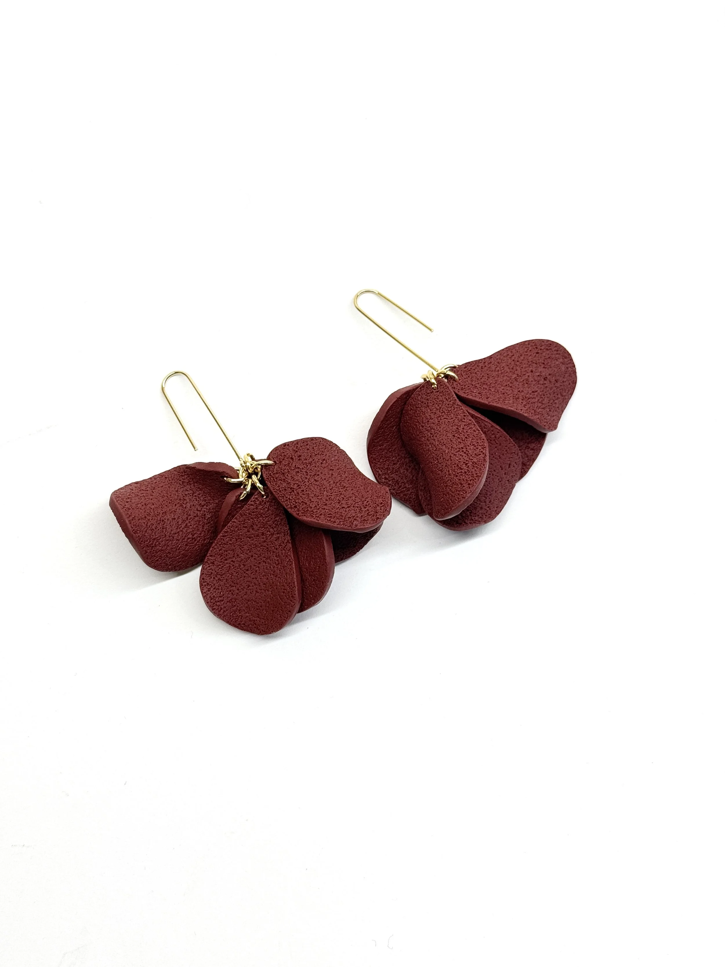 IRIS / STATEMENT DANGLES / BURGUNDY