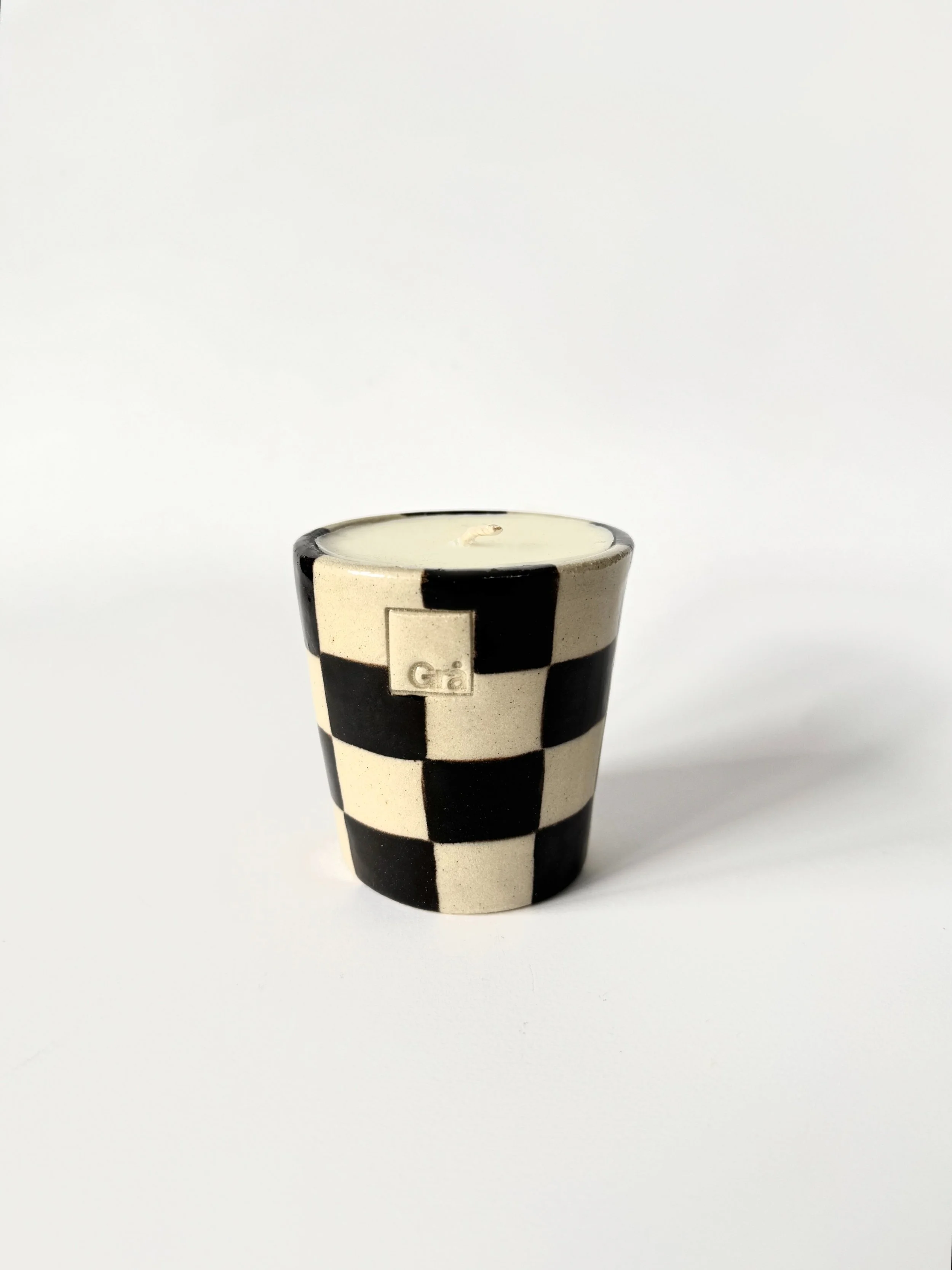 Amber & Sweet Orange Checkered Candle 180ml
