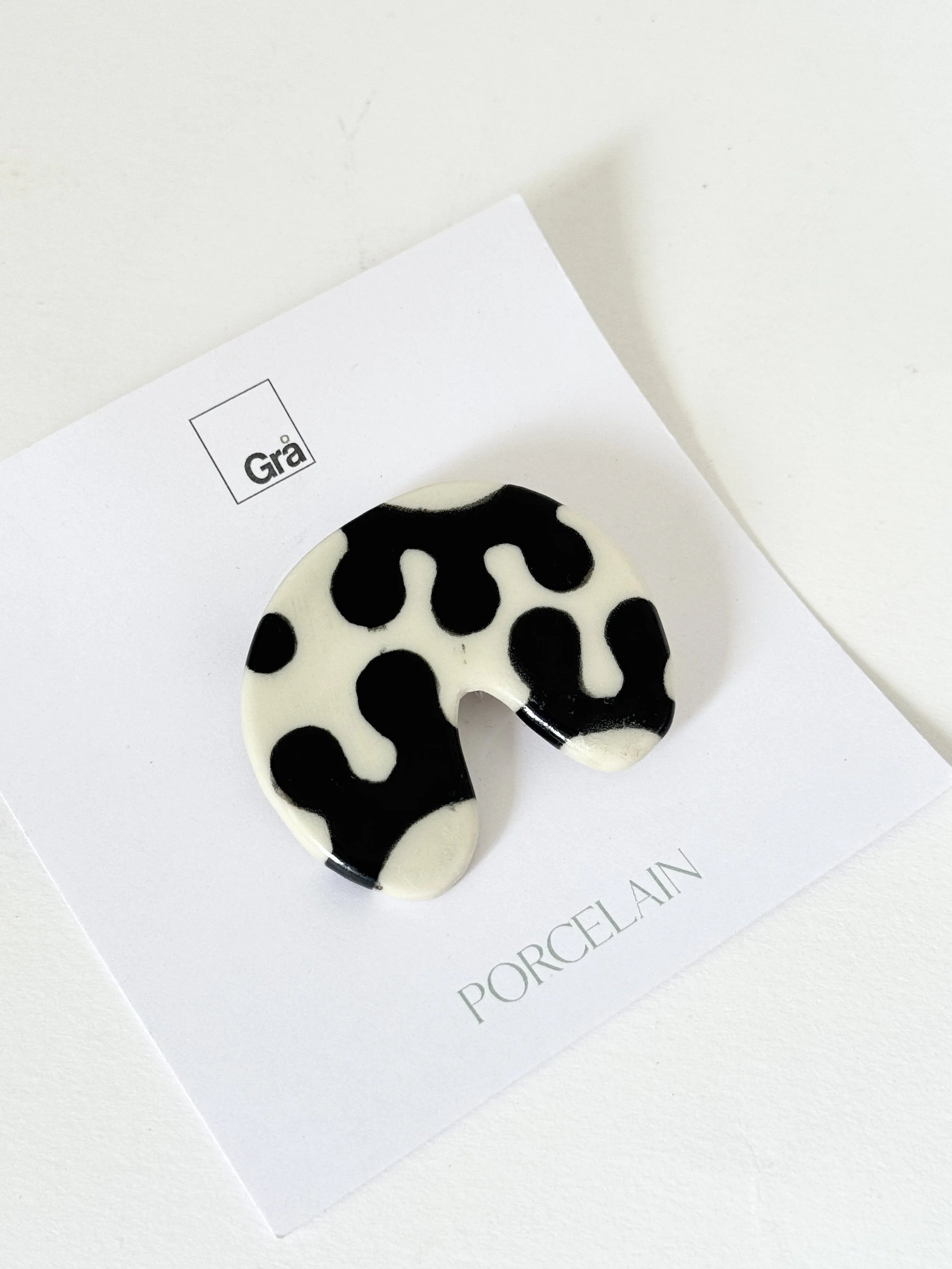 Seaweed Porcelain Brooch