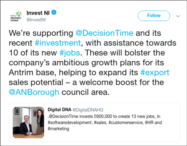 We secured investment for 13 new jobs