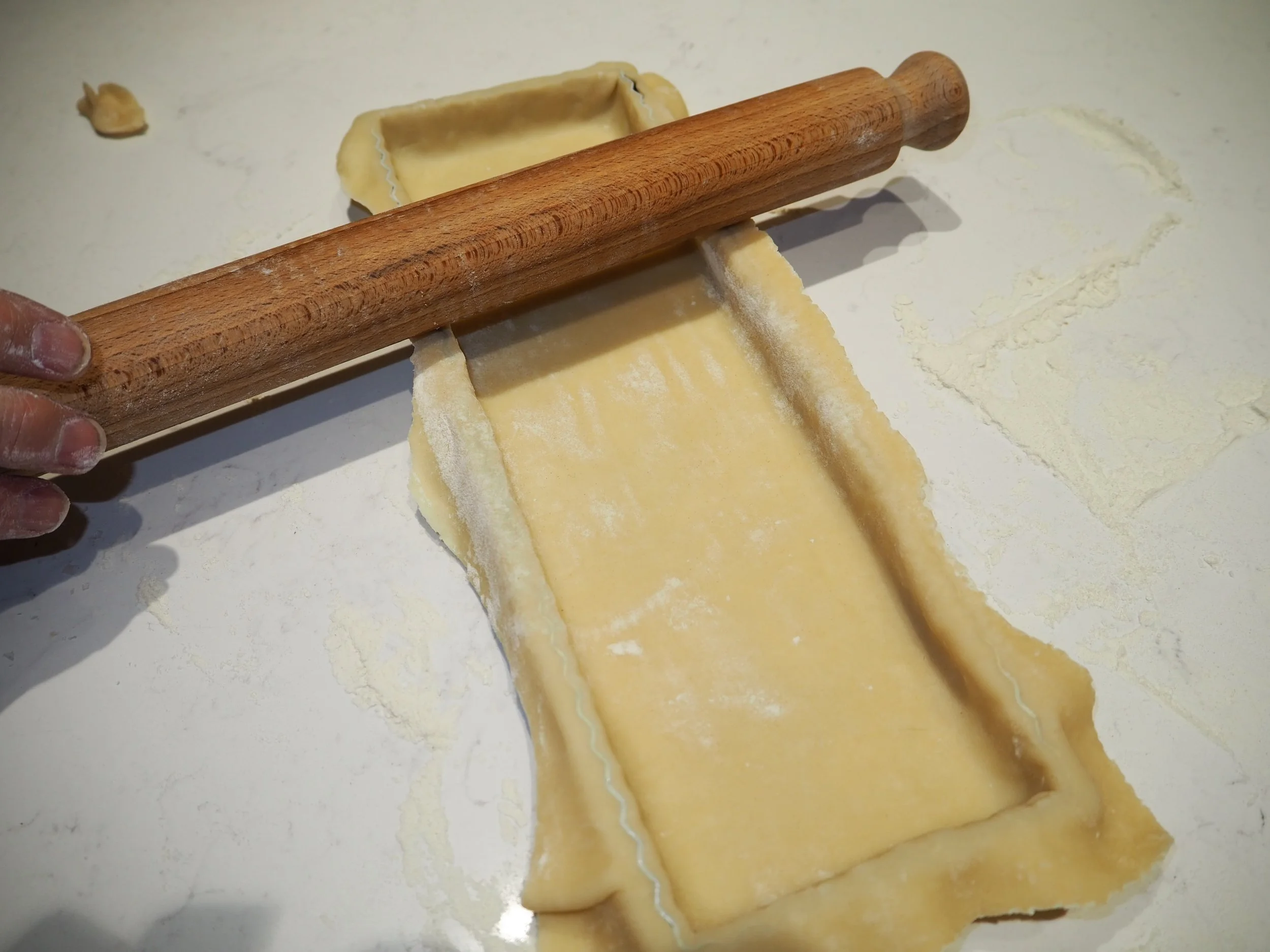 9. Removing excess pastry.JPG