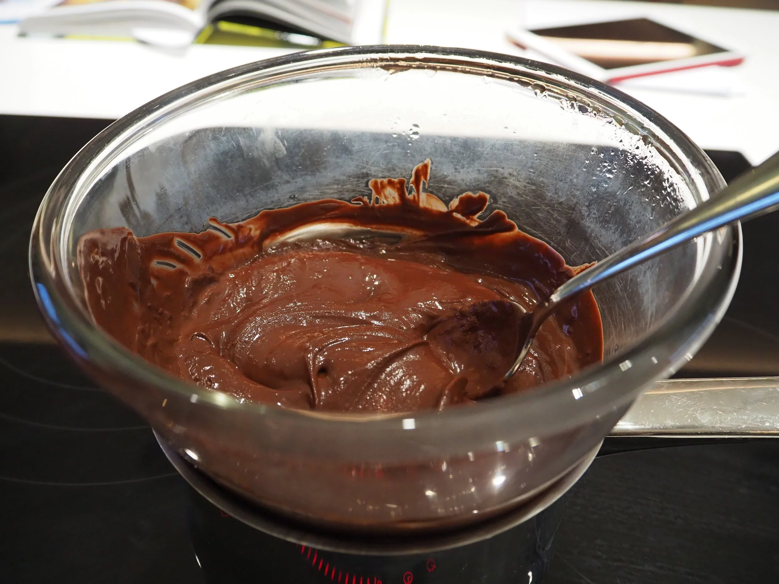 14. Ganache ready to come off the stove.JPG