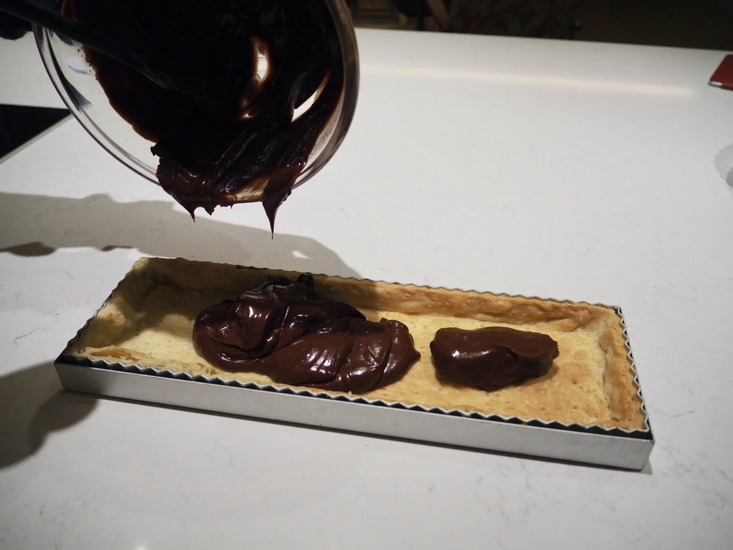 16. Ganache inot pastry case.JPG