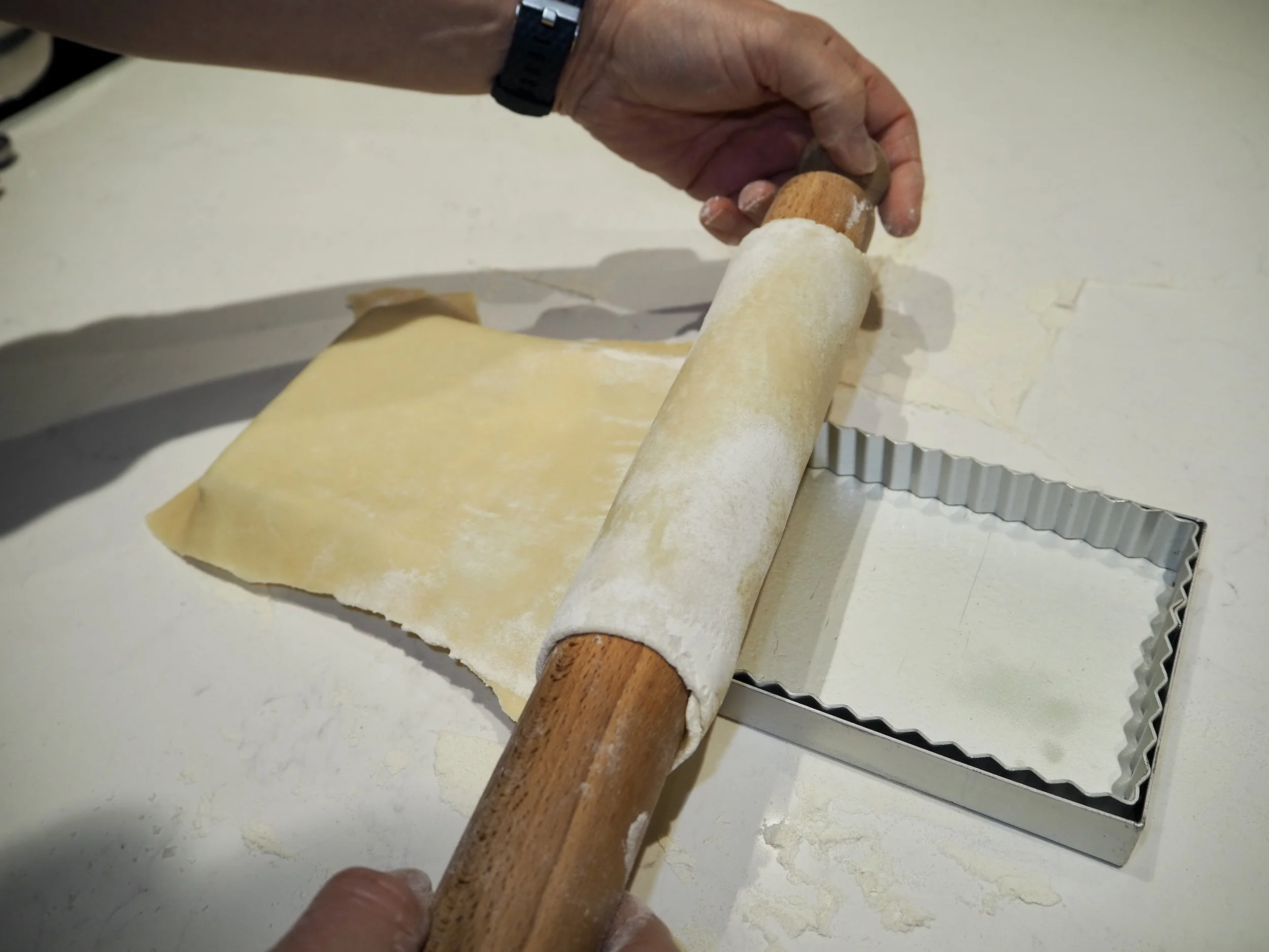 6.pastry going in the tin.JPG