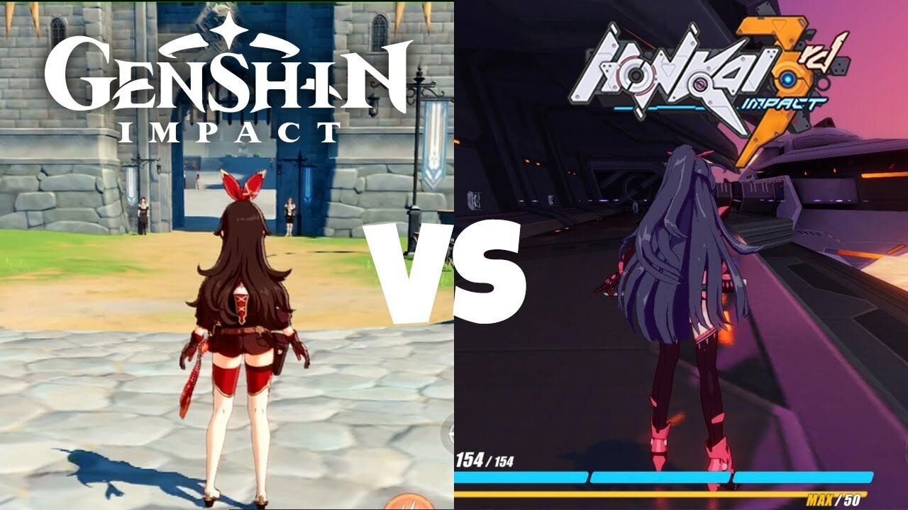 Comparing the art styles of Genshin Impact VS Honkai Impact 3rd. They’re quite the same and equally good!