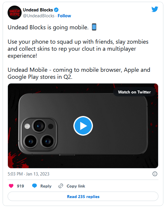 Twitter| Undead Blocks is going mobile
