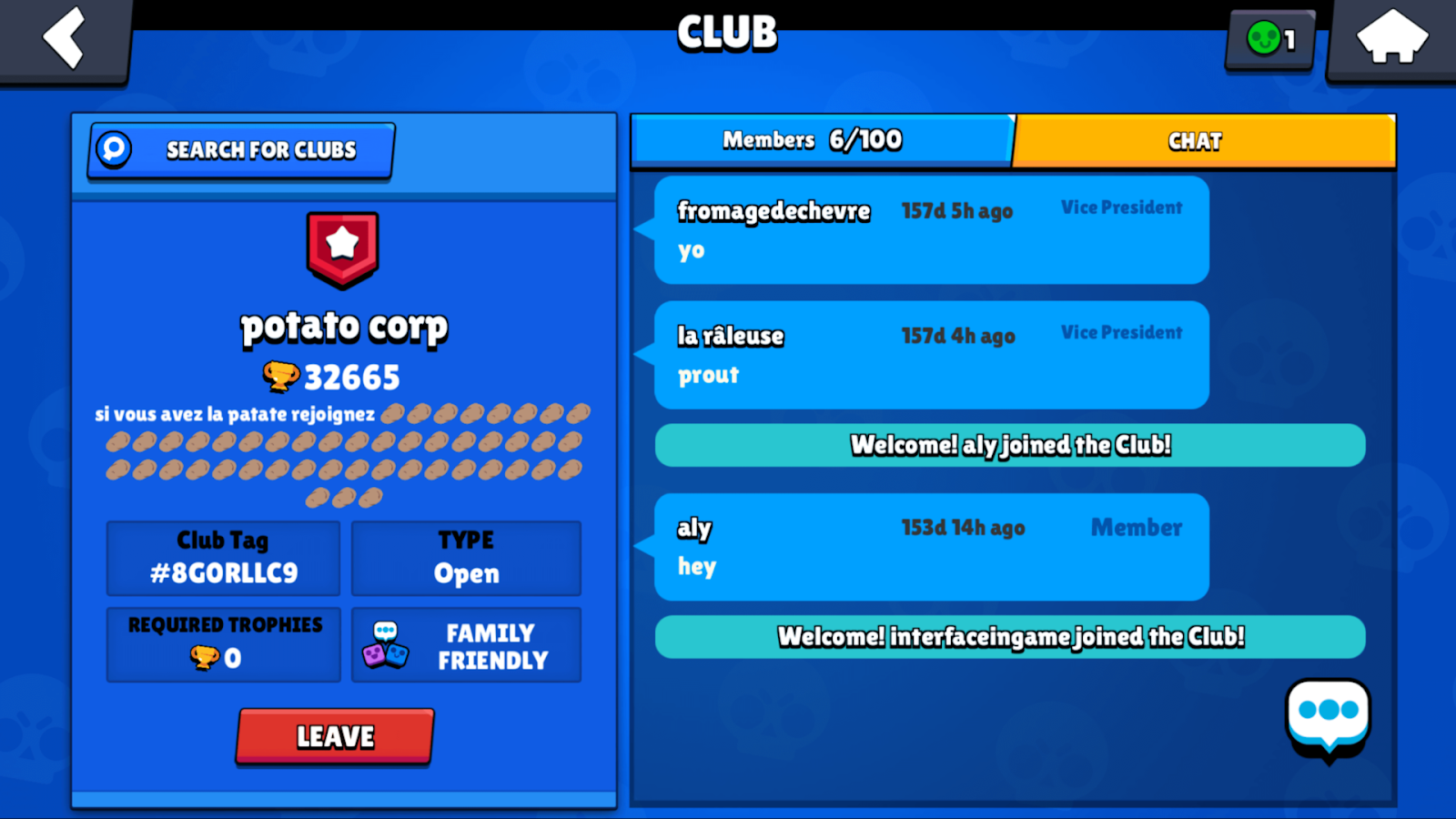 Game: club window snippet