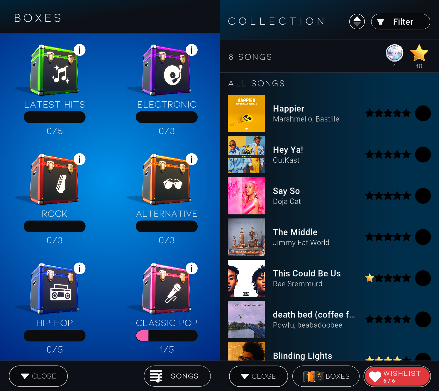 L: Boxes R: Collection