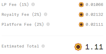Niftyswap Total Fee