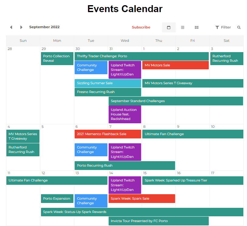 Events Calendar