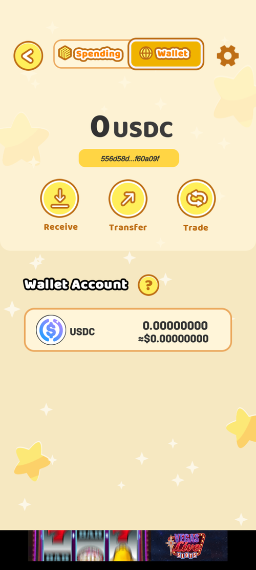 Main Wallet for transfer out of the game