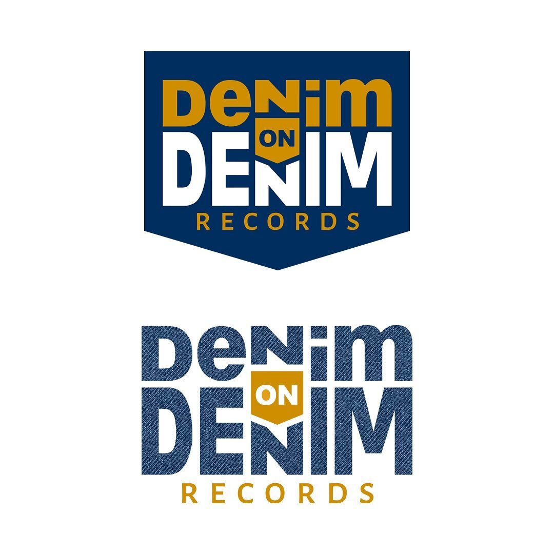 Logo design for independent record label Denim On Denim Records. #logodesign @tomatotomato.sj