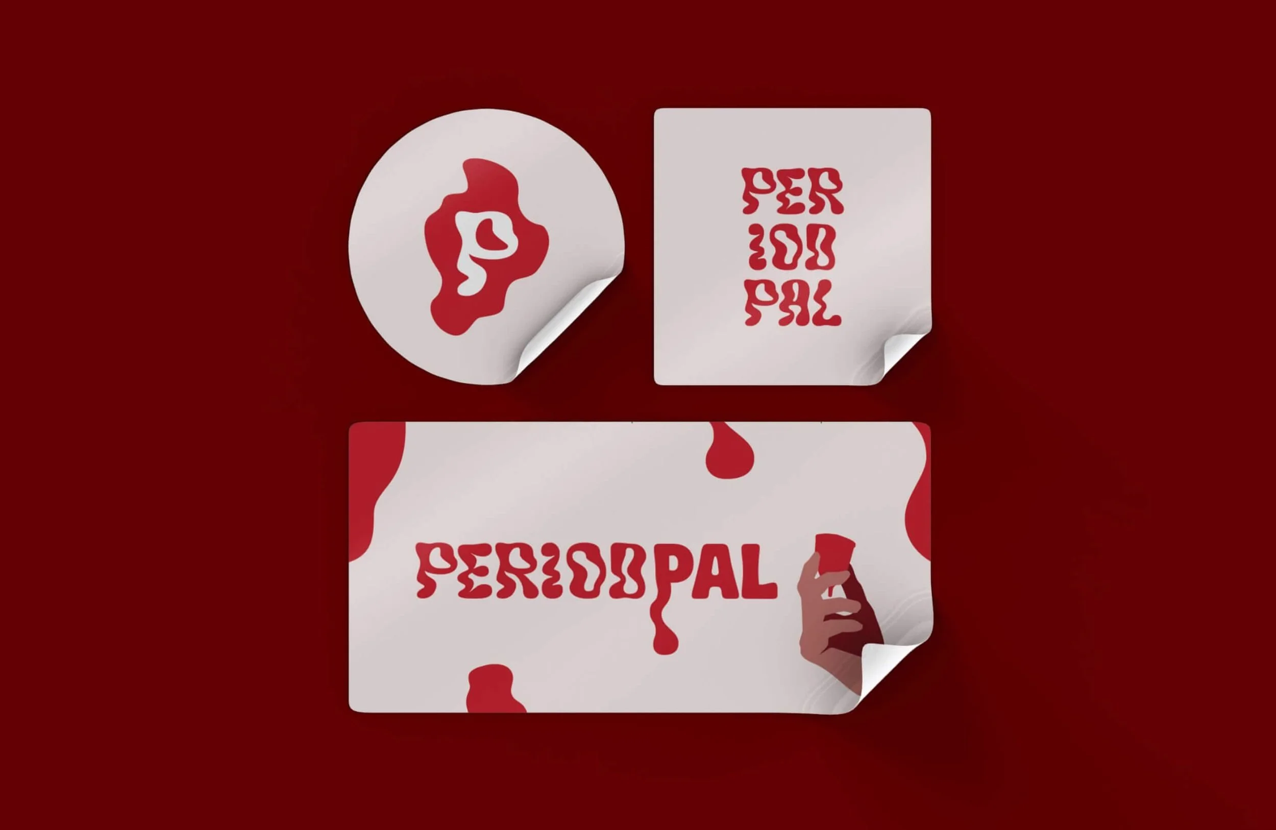 Ethical period brand design branded stickers
