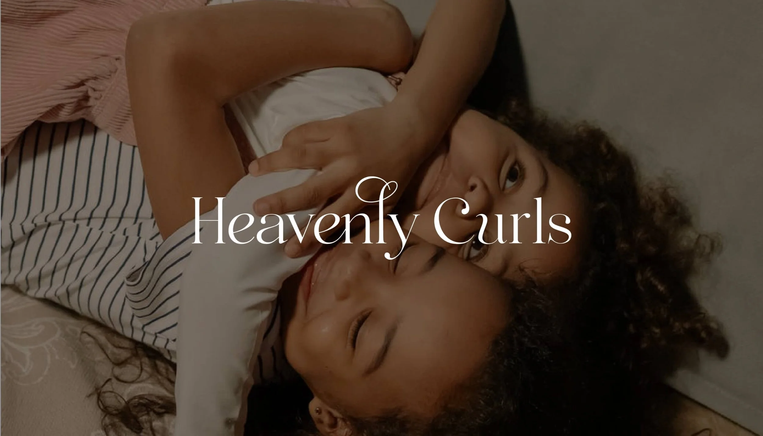 Brand Identity for Heavenly Curls Luxury Kids Hair Care