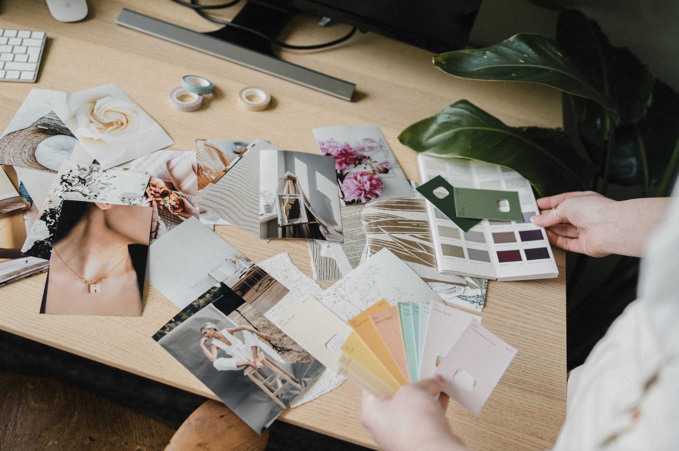 Choosing colors and photos for brand aesthetic