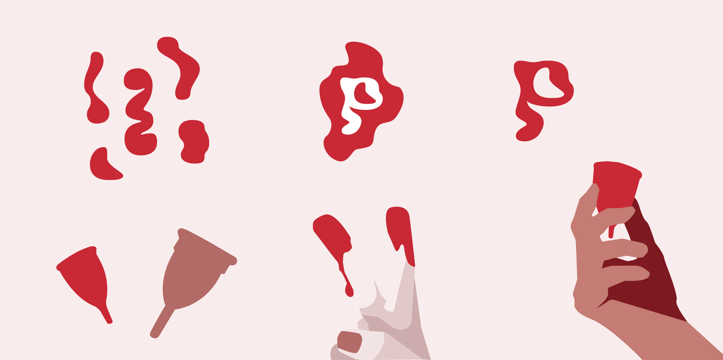 Period Illustrations for Menstruation Brand