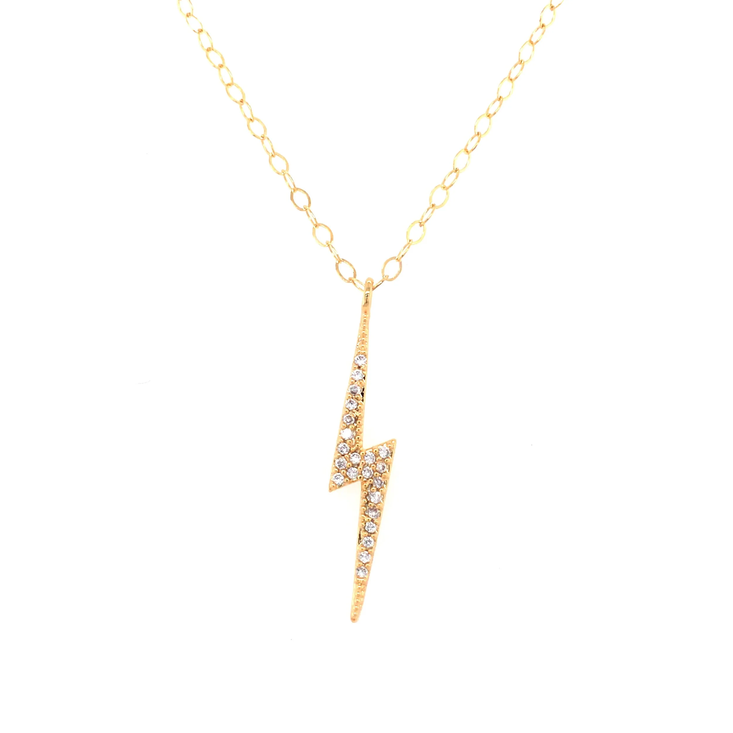 Large Lightning Bolt Necklace 