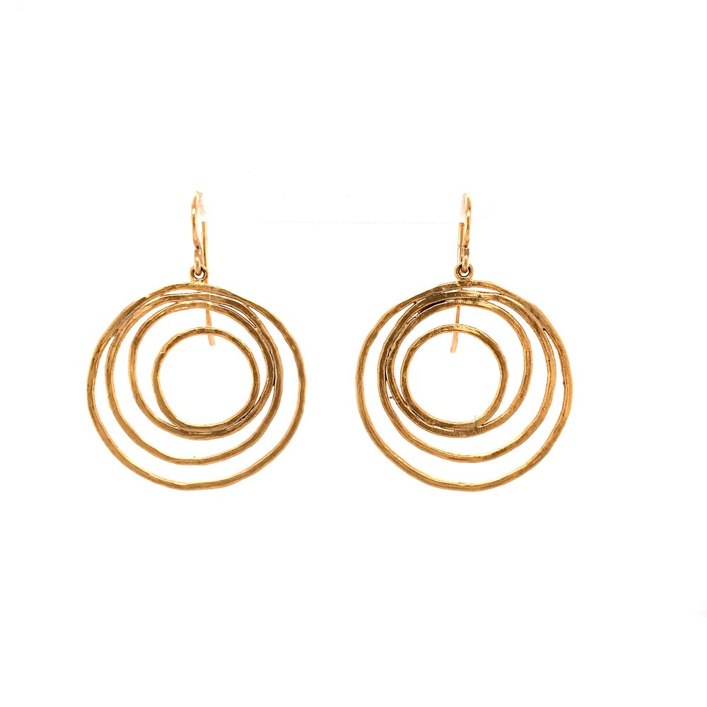 Concentric Earrings in Gold